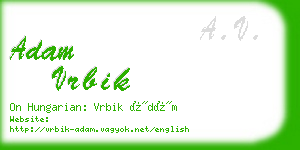 adam vrbik business card